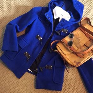 Burberry cobalt blue coat